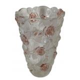 Vintage Mikasa Bella Rosa Pink Raised Roses Vase