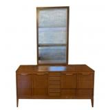 Vtg Basic-Wirtz Dresser w/ Mirror - 64 x 18 x 84