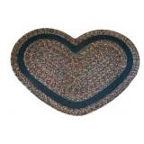 Heart Shaped Braided Rug - 32 x 24