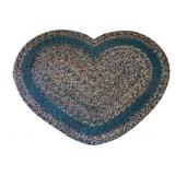 Heart Shaped Braided  Rug - 32 x 24