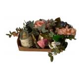 Lot of Assorted Decor Items - Faux Flowers &