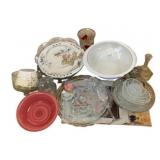 Lot of Assorted Items - Glass Bowls, Decor Items