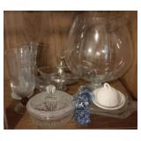 Cabinet Lot of Assoted Glass Items