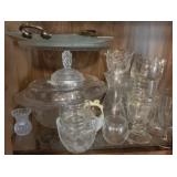 Cabinet Lot of Assoted Glass Items