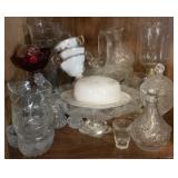 Cabinet Lot of Assoted Glass Items