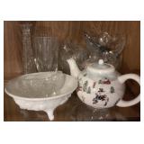 Cabinet Lot of Assoted Glass Items