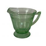 Green Glass Creamer Bowl - 4' Tall