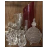 Cabinet Lot of Assoted Glass Items