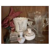 Cabinet Lot of Assoted Glass Items