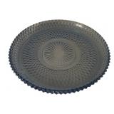 Vintage Indiana Glass Blue Diamond Port Platter