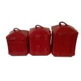 3pc Princess House 'Pavillion' Canister Set