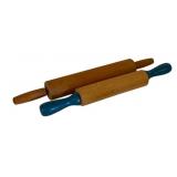 2 Wooden Rolling Pins 14.5 & 16' long