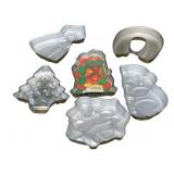 6 Metal Assorted Baking Molds
