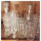 Cabinet Lot of Assoted Glass Items