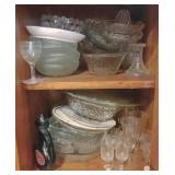 Cabinet Lot of Assoted Glass Items