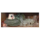 Cabinet Lot of Assoted Glass Items