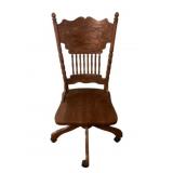 Antique Wood Chair - 26 x 20 x 44