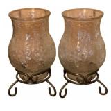 2 Pc Set Candleholders - 10 Inches Tall