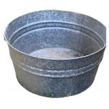Vintage Galvanized Steel Wash Tub - 12 x 23