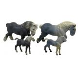 ERTL 4 Pc Horse Lot - 3.5 x 3.5 x 1