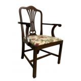 Mahogany Upholstered Seat Armchair - 38 x 27 x 19