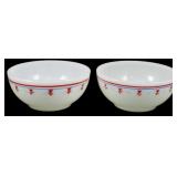 Pr Termocrisa Red & Blue Floral Bowls 2'x5'