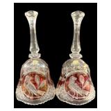 2 Pc Set Hofbauer 'The Byrdes' Crystal Bells