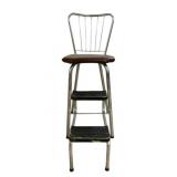 Vintage Chrome Step Stool Chair 36'x26'x14'