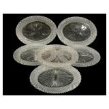 Anchor Hocking 6 Pc 'Miss America' Platters