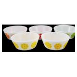 Set of 5 Federal Daisy Bowls 2'x5'