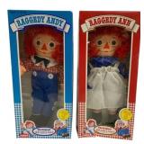Playskool Raggedy Ann & Andy Dolls in Box 15'