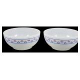 Pr Termocrisa Red & Blue Floral Bowls 2'x5'
