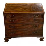 English Banded Inlaid Slant Front Secretary