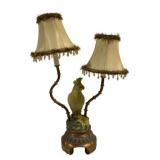 Vintage Cockatoo Double Lamp - 22' Tall