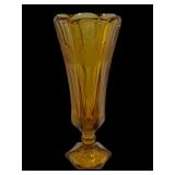 Fostoria Amber Coin Glass Vase - 8' Tall