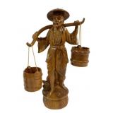 Carved Wood Statue - 20.5' Tall
