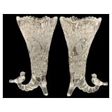 2 Piece Set Hofbauer 'The Byrdes' Crystal Vase