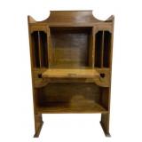 English Antique Oak Drop Front Secretary Desk