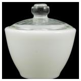 Vtg White Corning Ware Jar w/ Lid 3.5"x3"