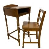 Wood Telephone Table w/ Chair