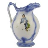 Blue Boy Gainsborough Vintage Pitcher 8'