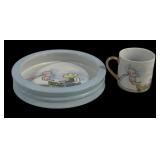 2 Cup & Bowl Set - 2.75' Tall, 7.5' Round