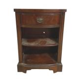 Mahogany Night Stand w/ Drawer and Shelves
