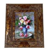 Framed Floral Still Life Oil Painting 26'x22'