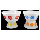 Set of 4 Federal Glass Daisy Bowls 4'x3'