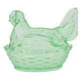 Green Glass Hen on Nest Figure 5'x6'x4.5'