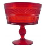 Vintage Viking Ruby Glass Compote 6'x6'