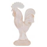 Pink Glass Rooster Figure 4.5'