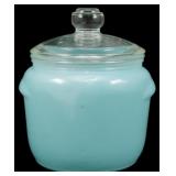 Small Turquoise Jar w/ Lid 4.5'x3.5'