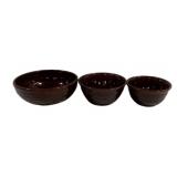 3 Mar Crest Stoneware Mixing Bowls - 10' Round